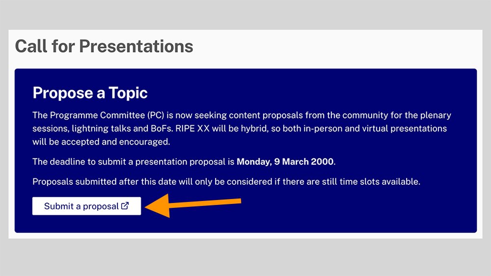 Call for presentations image