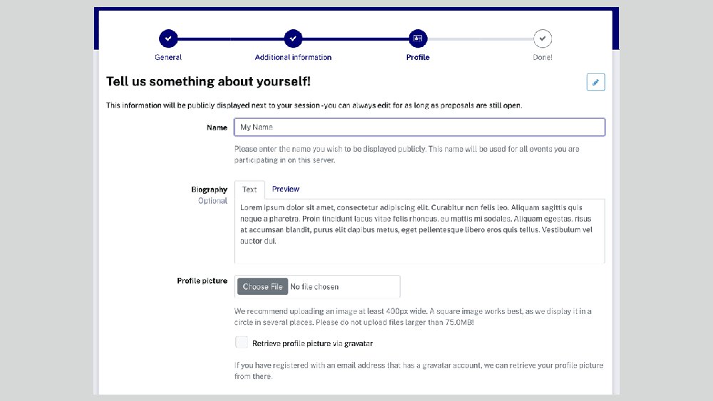Call for presentations image