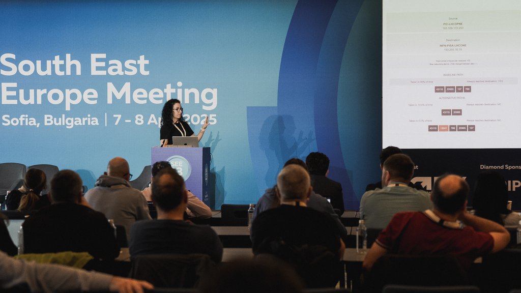 a photo of Petya Vasileva giving a presentation