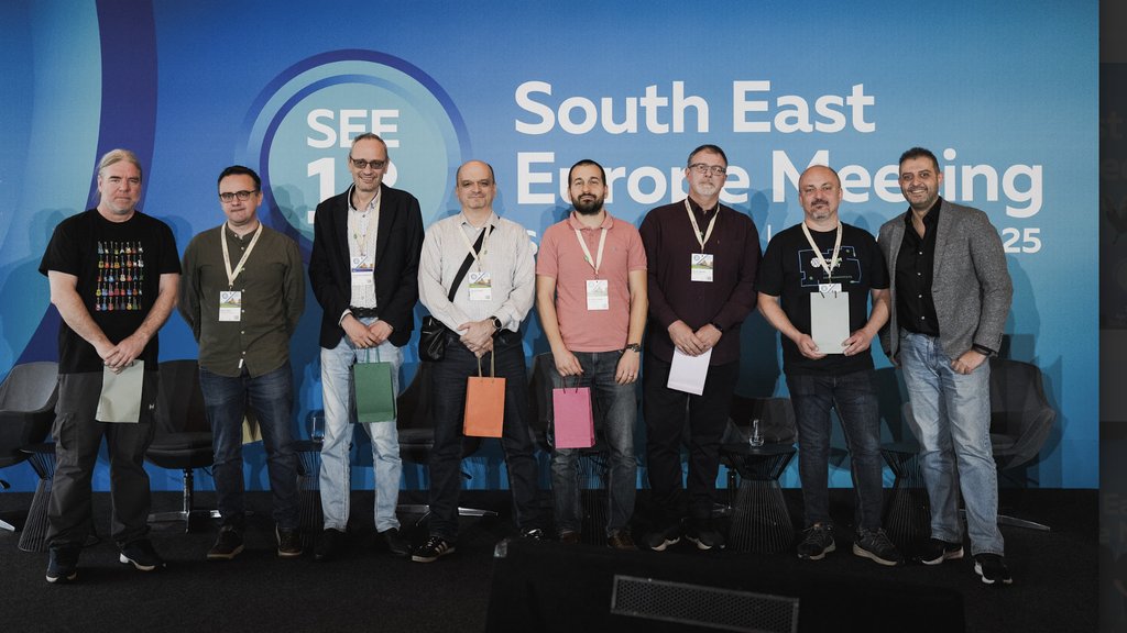 A photo of Jan Žorž, Sanel Sefer, Svetoslav Naydenov, Goran Slavic, Branimir Rajtar, Eric Andrei Băleanu, Hisham Ibrahim