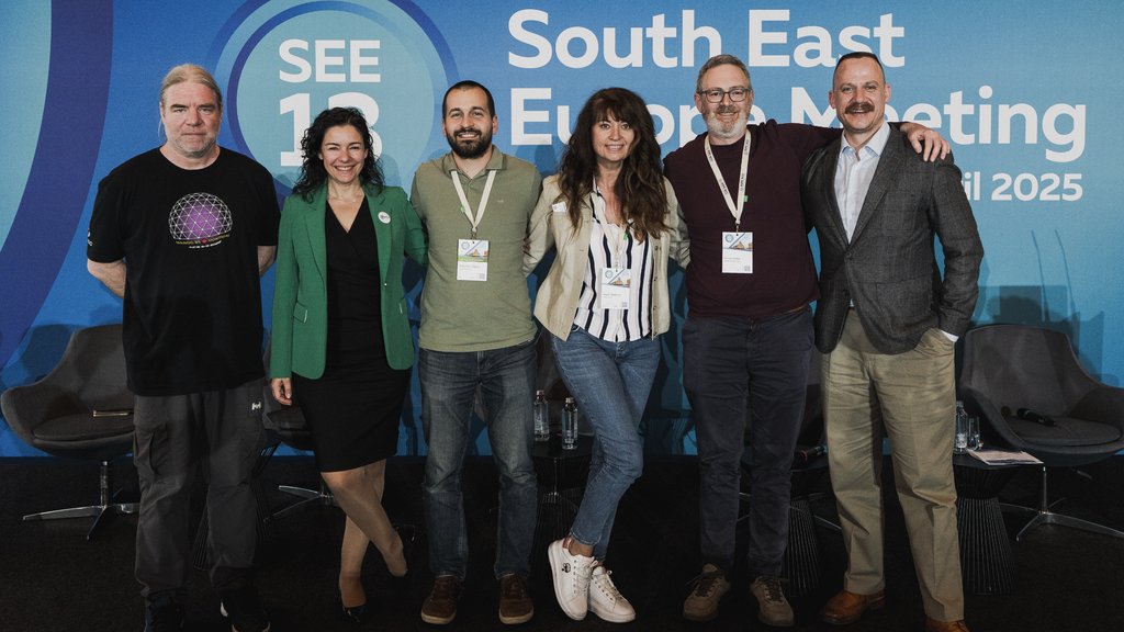 Left to right: Jan Žorž, Barbara Angelus, Branimir Rajtar, Angela Stanescu, Daniele Arena, Alastair Strachan