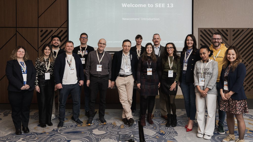 a group photo of participants of the newcomer's session