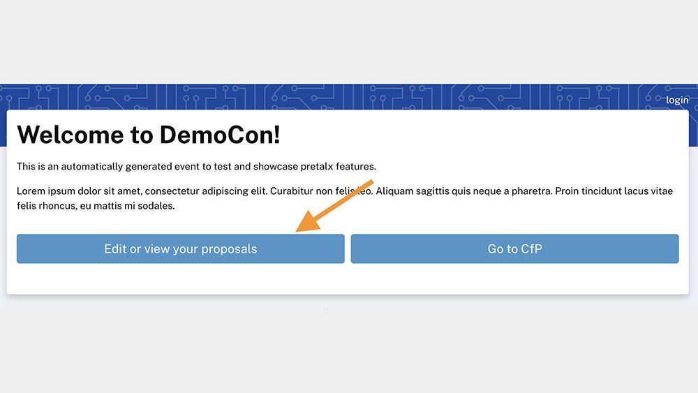 Edit or view your proposals