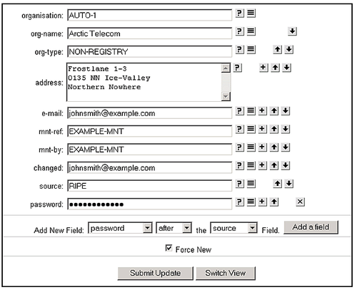 ENUM Request Form, Screenshot 4